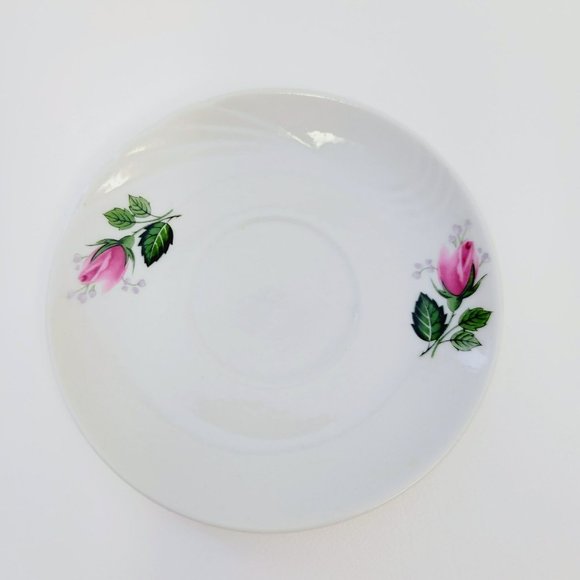 Vintage FP Zajecar Pink Rose Demitasse Teacup & Saucers 4 Sets, Yugoslavia Made - Picture 6 of 10